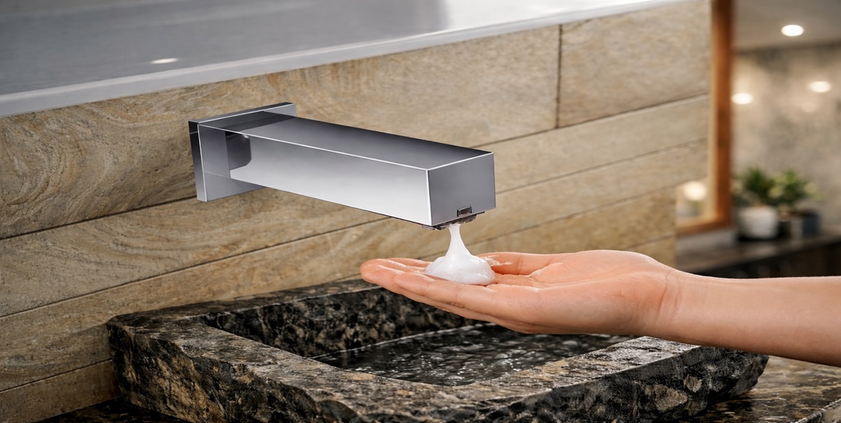 Commercial Soap Dispenser FS9827DP1 by FontanaShowers for public restroom wash stations